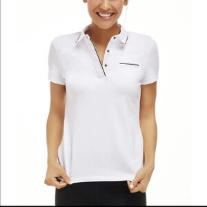 Fabletics Versailles White Snap Button Pol…